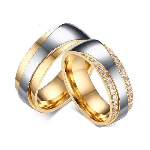  Pánsky snubný prsteň, nerez, zlatý, veľkosť 10
