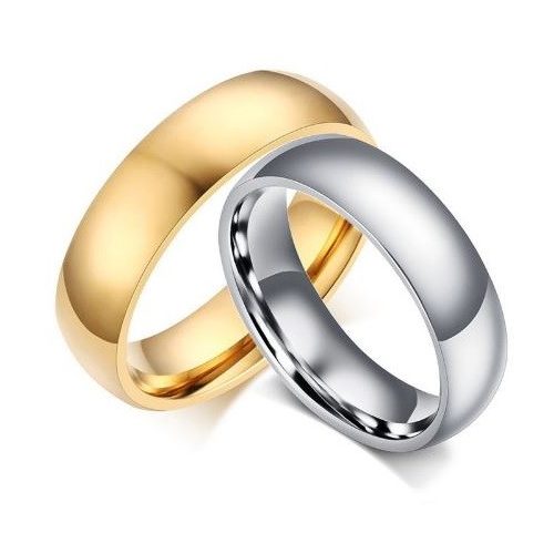  Pánsky snubný prsteň, klasický štýl, nerez, strieborná farba, veľkosť 9