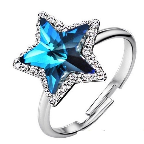  Hviezdicový prsteň, modrý